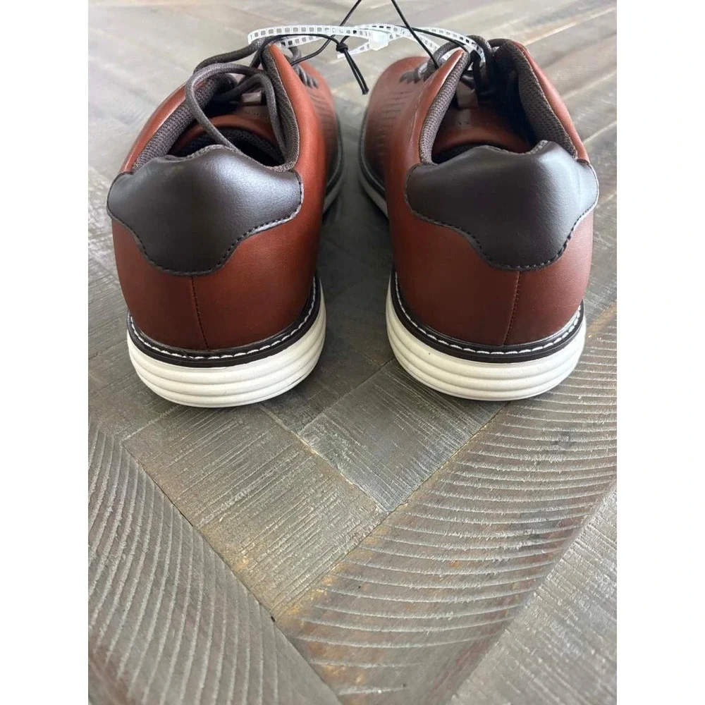 Perry Ellis Portfolio Hamilton Mens 11 Brown Oxford Dress Shoes NEW